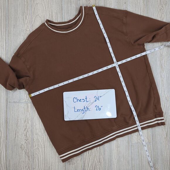 Good fellow & Co Men’s Large Brown White Striped Pullover Crewneck Sweater - Picture 6 of 6